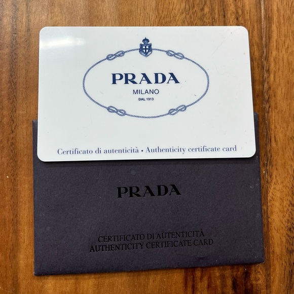 PRADA Wallet On Chain Calves Leather Crossbody with Authenticity Cards - Picture 10 of 10